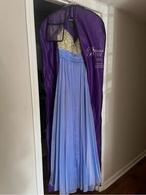 Ravura Beaded Lavender Prom Gown